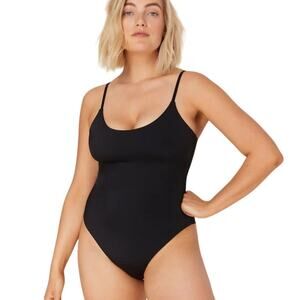 NWOT Sample Andie Swim Women's 2XL Amalfi Black Ribbed Padded Swimsuit 2568